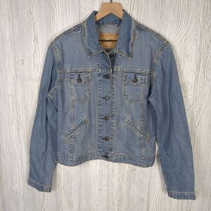 Vintage Levi's Womens Size M Embroidered Eagle Denim Jacket